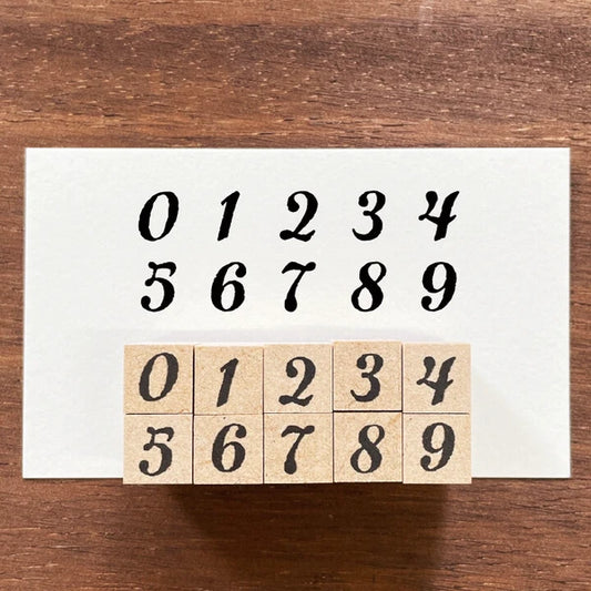 STAMP MARCHE Number Characters 10-Piece Set