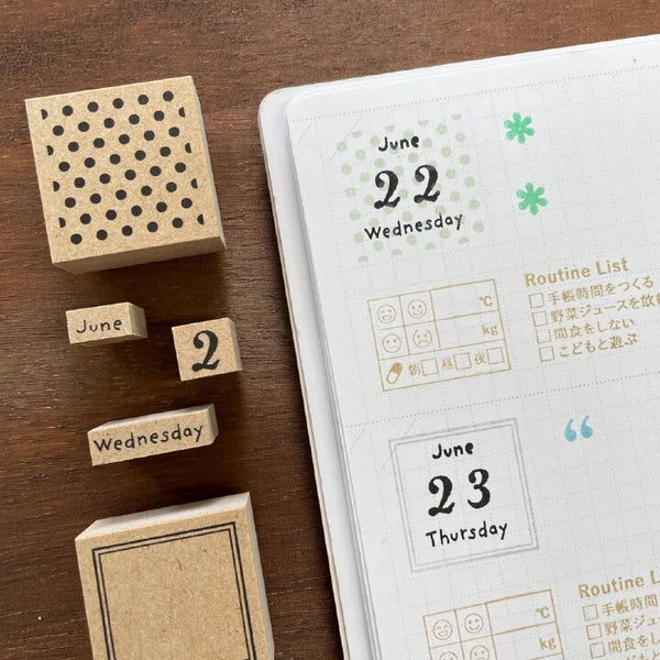 STAMP MARCHE Number Characters 10-Piece Set