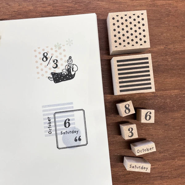 STAMP MARCHE Number Characters 10-Piece Set