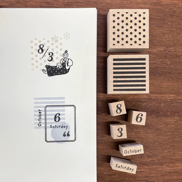 STAMP MARCHE Number Characters 10-Piece Set