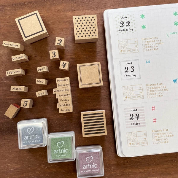 STAMP MARCHE Number Characters 10-Piece Set