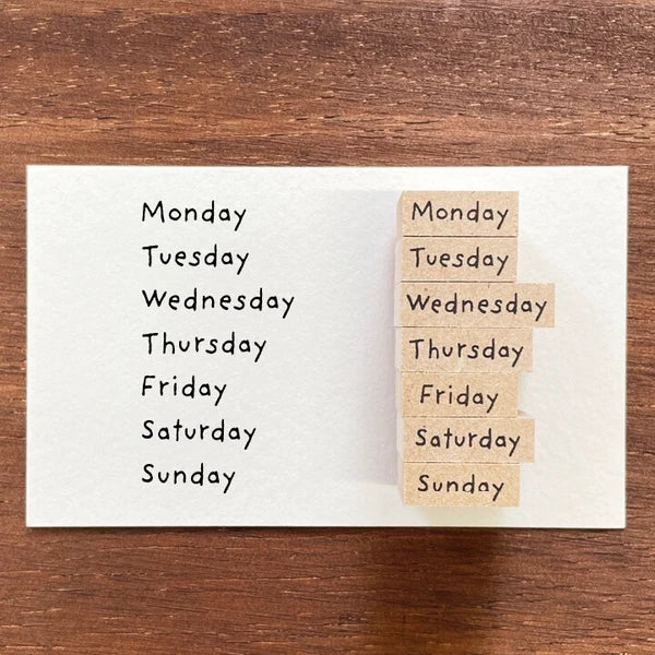 STAMP MARCHE Weekday Characters 7-Piece Set
