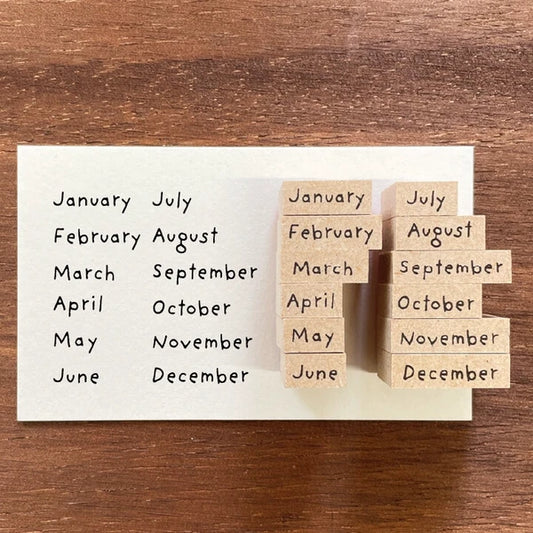 STAMP MARCHE Tsuki Moji Monthly Characters 12-Piece Set