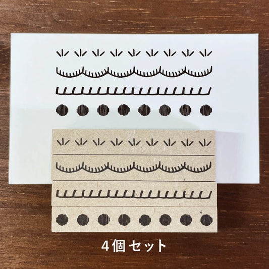 STAMP MARCHE Embroidery-Style Line A 4-Piece Set 50mm