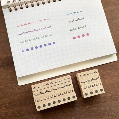 STAMP MARCHE Embroidery-Style Line A 4-Piece Set 50mm