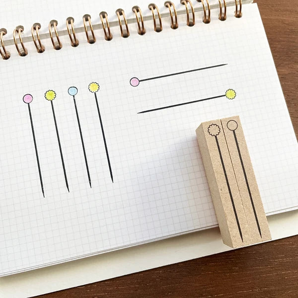 STAMP MARCHE Sewing Pin 2-Piece Set 50mm