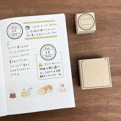 STAMP MARCHE Writable Title Frame Rubber Stamp