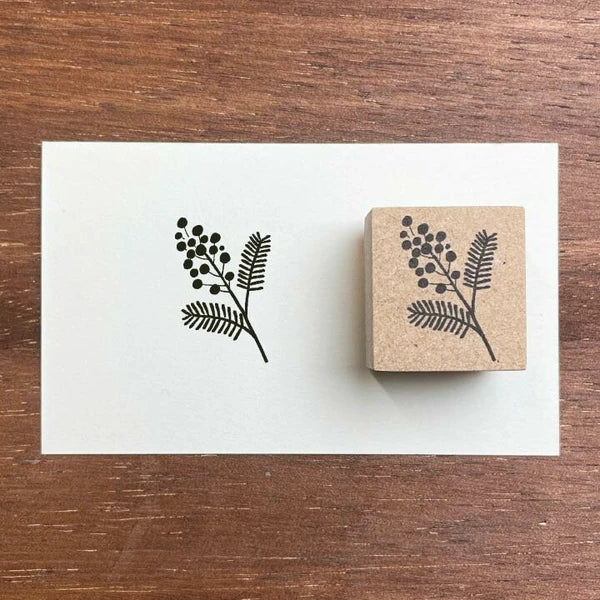 STAMP MARCHE Nakano Emi Floral Illustration Rubber Stamp - Mimosa