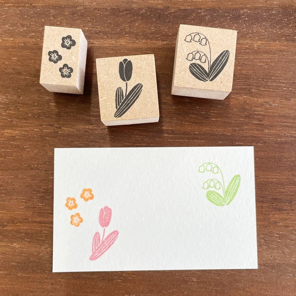 STAMP MARCHE Nakano Emi Floral Illustration Rubber Stamp - Tulip
