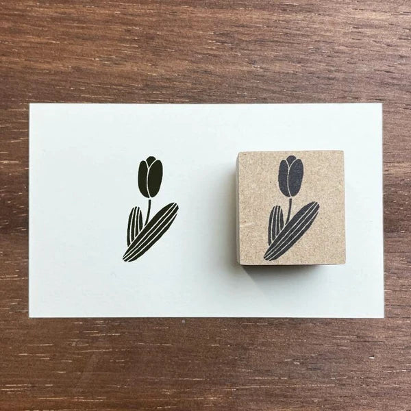 STAMP MARCHE Nakano Emi Floral Illustration Rubber Stamp - Tulip