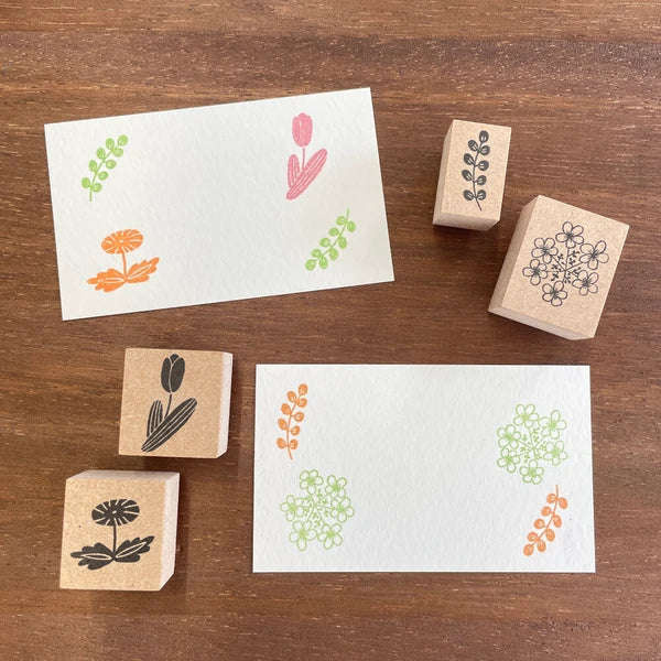 STAMP MARCHE Nakano Emi Floral Illustration Rubber Stamp - Tulip