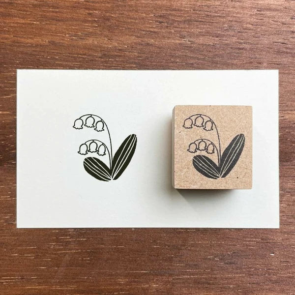 STAMP MARCHE Nakano Emi Floral Illustration Rubber Stamp - Lily of the Valley