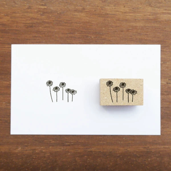 STAMP MARCHE Nakano Emi Illustration Rubber Stamp - Snow Pole Flower