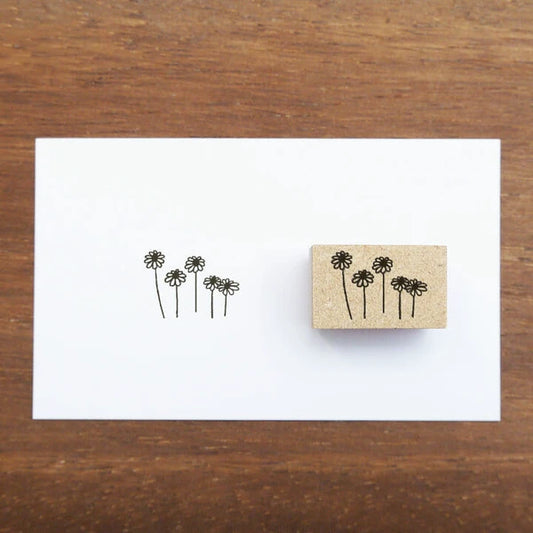 STAMP MARCHE Nakano Emi Illustration Rubber Stamp - Snow Pole Flower