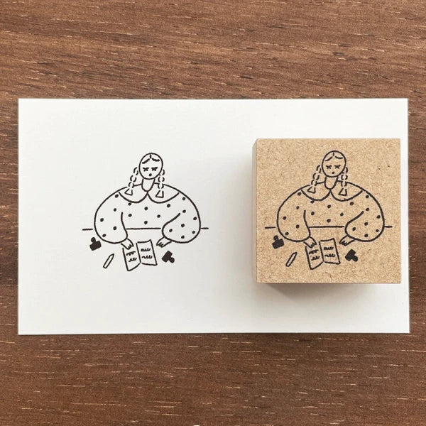 STAMP MARCHE Maru-chan Illustration Rubber Stamp - Stamp Time A