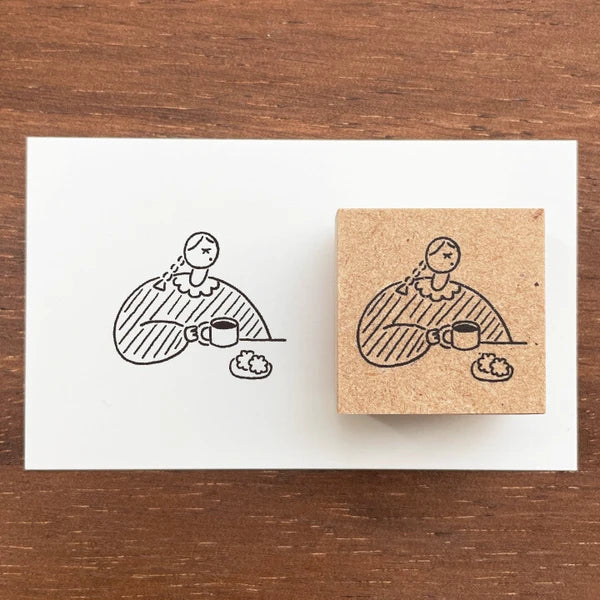 STAMP MARCHE Maru-chan Illustration Rubber Stamp - Sweets