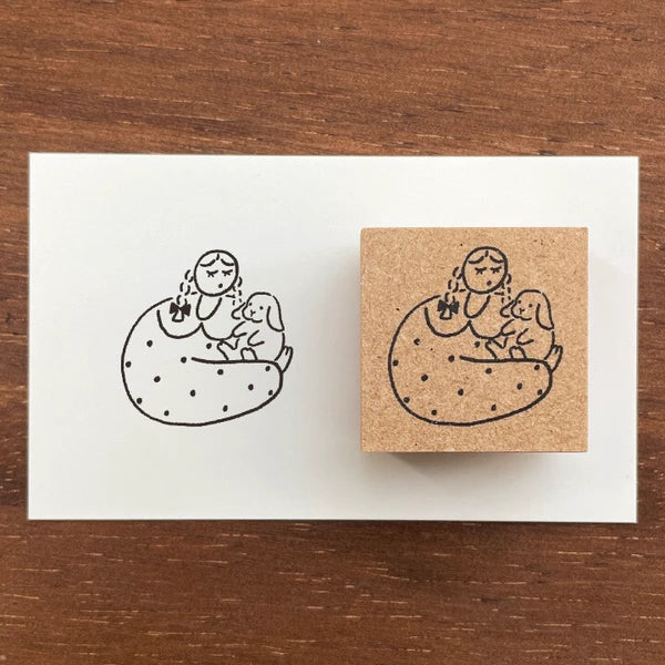 STAMP MARCHE Marl-chan Illustration Rubber Stamp - Always Together
