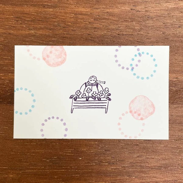 STAMP MARCHE Maaru-Chan Illustration Stamp - Cleaning