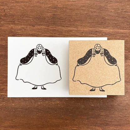 STAMP MARCHE Maaru-chan Frame Stamp L - Bowing