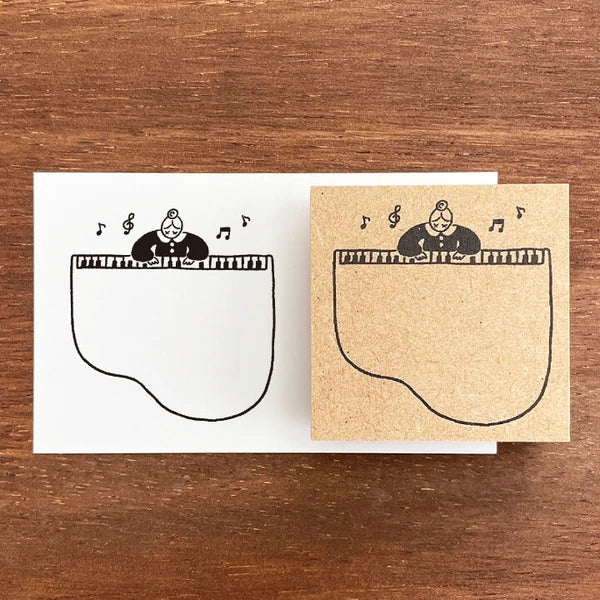 STAMP MARCHE Maaru-chan Frame Stamp L - Piano