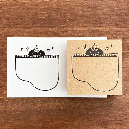 STAMP MARCHE Maaru-chan Frame Stamp L - Piano