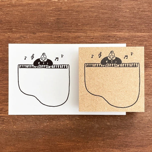 STAMP MARCHE Maaru-chan Frame Stamp L - Piano