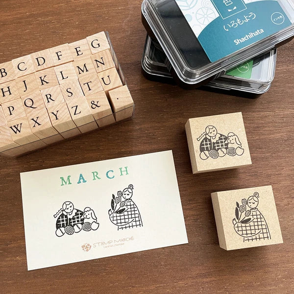 STAMP MARCHE Marl-chan Illustration Rubber Stamp - March Easter
