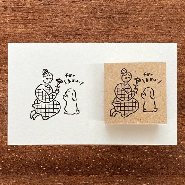 STAMP MARCHE May Maaru-Chan Seasonal Illustration Stamp - For You