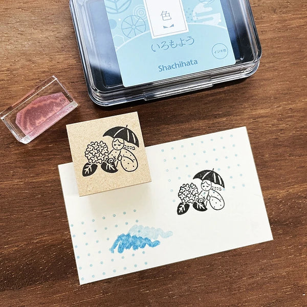 STAMP MARCHE Maaru-chan Seasonal Illustration Stamp - June Hydrangea