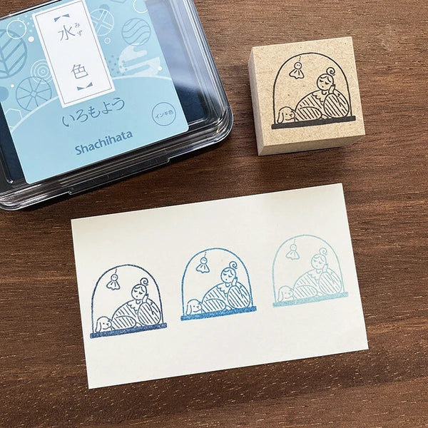 STAMP MARCHE Maru-chan Seasonal Illustration Rubber Stamp - June Teru Teru Bozu