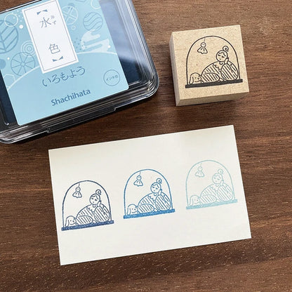 STAMP MARCHE Maru-chan Seasonal Illustration Rubber Stamp - June Teru Teru Bozu