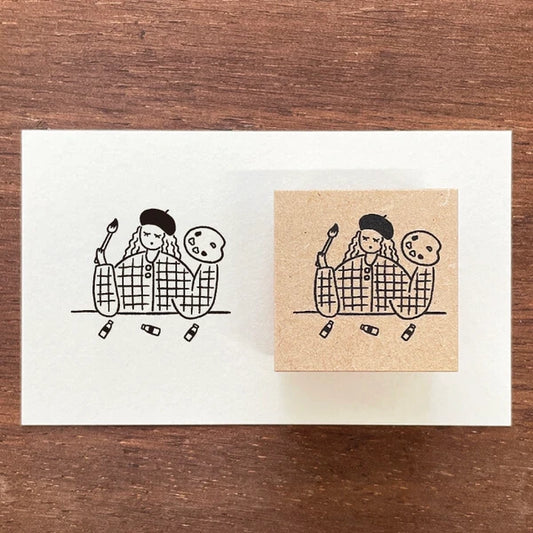 STAMP MARCHE Maaru-chan Seasonal Illustration Stamp - September Art