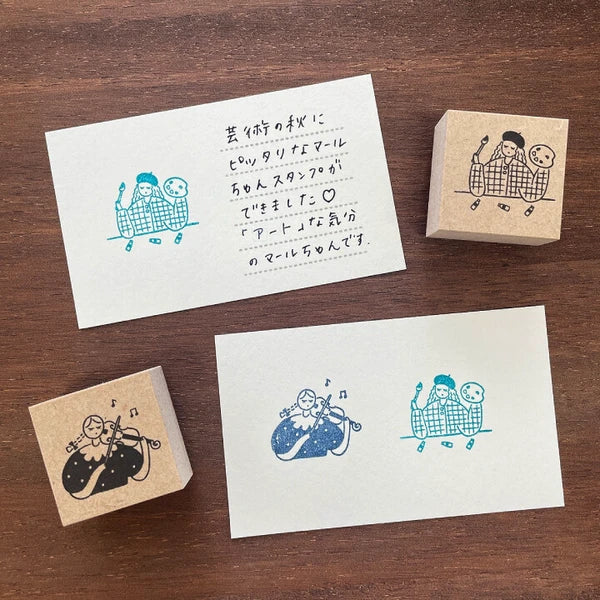 STAMP MARCHE Maaru-chan Seasonal Illustration Stamp - September Art