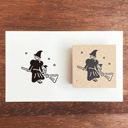 STAMP MARCHE October Maaru-chan Illustration Stamp - Witch