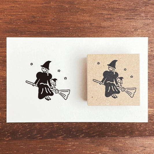 STAMP MARCHE October Maaru-chan Illustration Stamp - Witch
