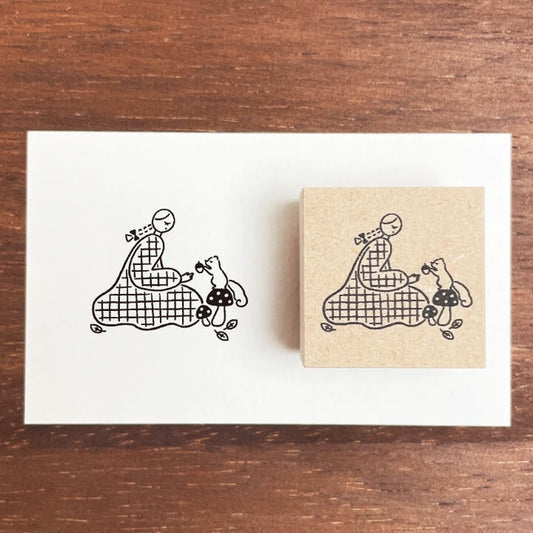 STAMP MARCHE November Maaru-Chan Seasonal Illustration Stamp - In the Forest
