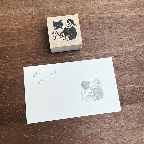 STAMP MARCHE Marl-chan Illustration Rubber Stamp - December Santa