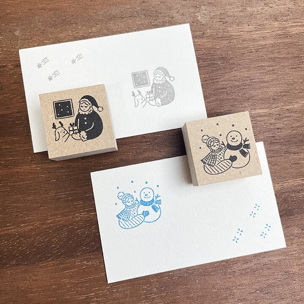 STAMP MARCHE Marl-chan Illustration Rubber Stamp - December Santa