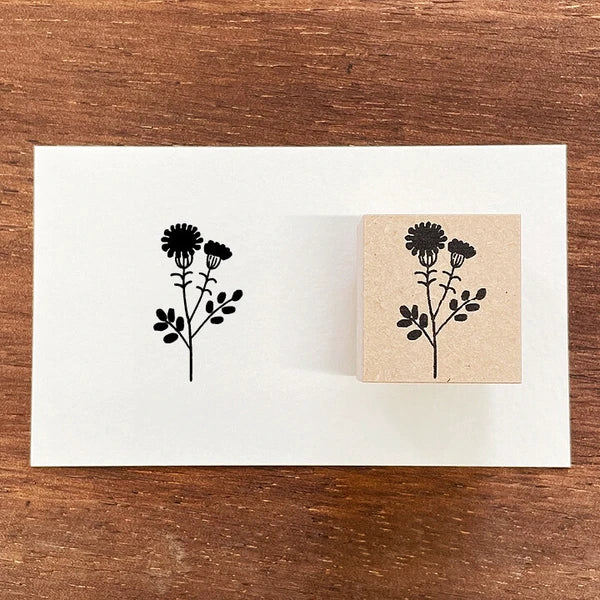 STAMP MARCHE Nakano Emi Floral Illustration Rubber Stamp - Marigold