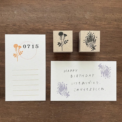 STAMP MARCHE Nakano Emi Floral Illustration Rubber Stamp - Marigold