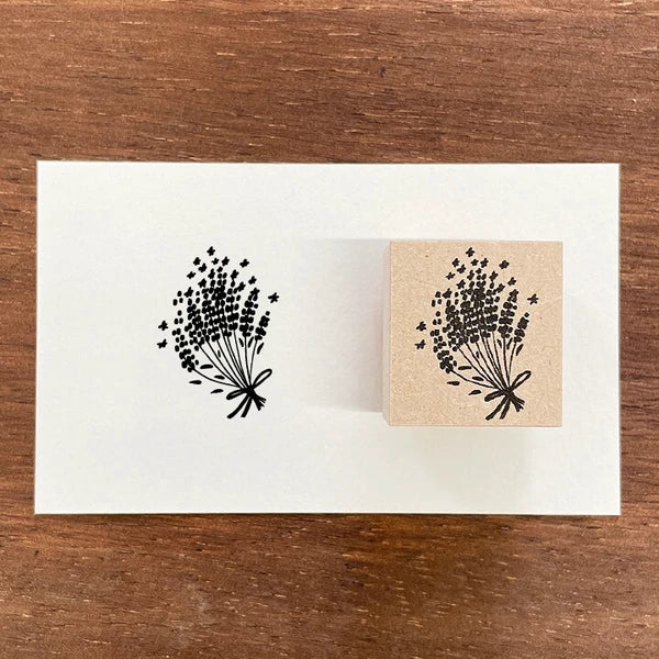 STAMP MARCHE Nakano Emi Floral Illustration Rubber Stamp - Lavender