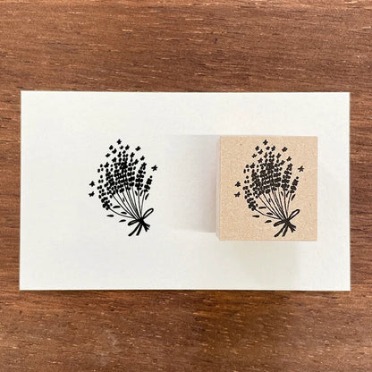 STAMP MARCHE Nakano Emi Floral Illustration Rubber Stamp - Lavender