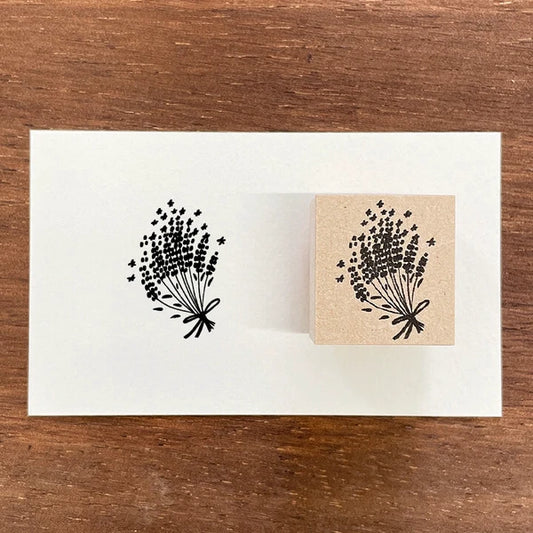 STAMP MARCHE Nakano Emi Floral Illustration Rubber Stamp - Lavender