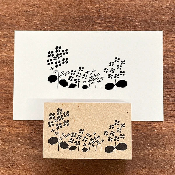 STAMP MARCHE Nakano Emi Floral Illustration Rubber Stamp - Hydrangea M