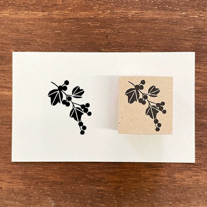 STAMP MARCHE Nakano Emi Floral Illustration Rubber Stamp - Wild Grape