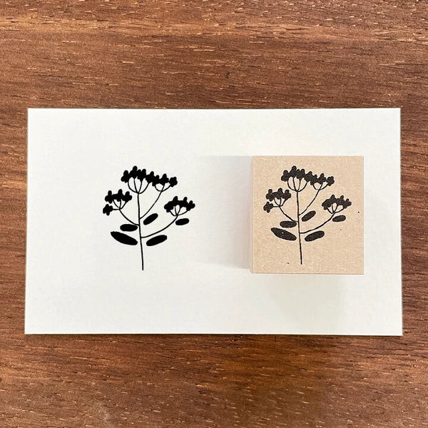 STAMP MARCHE Nakano Emi Floral Illustration Rubber Stamp - Golden Lace