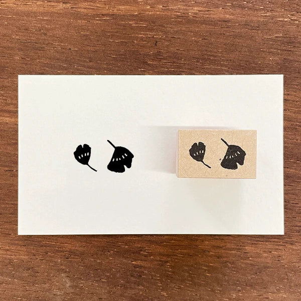 STAMP MARCHE Nakano Emi Floral Illustration Rubber Stamp - Ginkgo Leaf