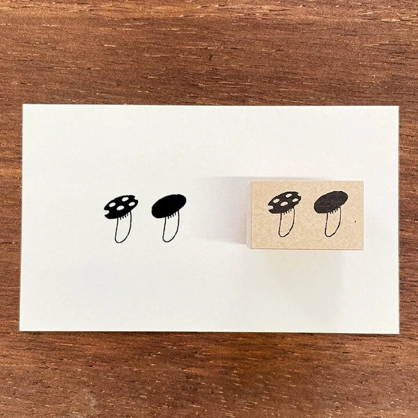 STAMP MARCHE Nakano Emi Floral Illustration Rubber Stamp - Mushroom