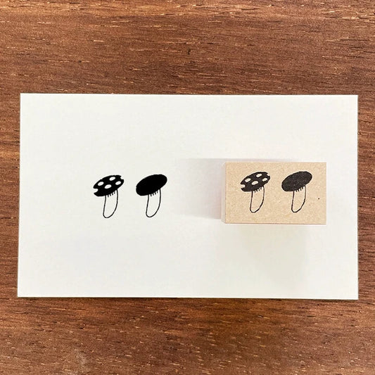 STAMP MARCHE Nakano Emi Floral Illustration Rubber Stamp - Mushroom