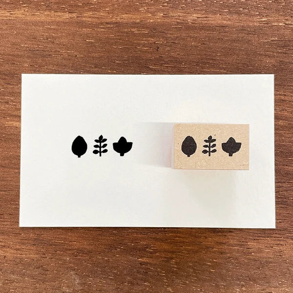 STAMP MARCHE Nakano Emi Floral Illustration Rubber Stamp - Fallen Leaves